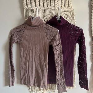 2 pack Free people fitted stretchy top